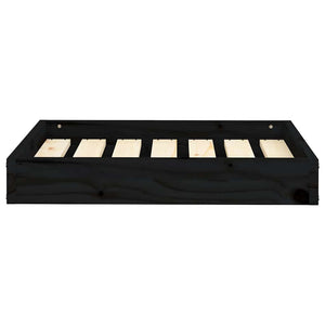 vidaXL Lit pour chien Noir 61,5x49x9 cm Bois de pin massif