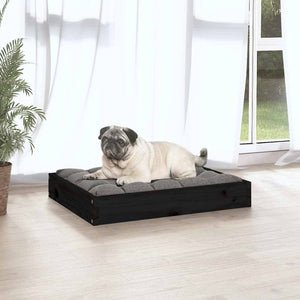 vidaXL Lit pour chien Noir 61,5x49x9 cm Bois de pin massif