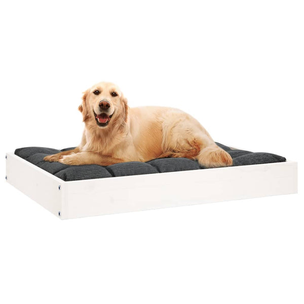Hundebett Weiß Kiefernholz 71,5x54 cm
