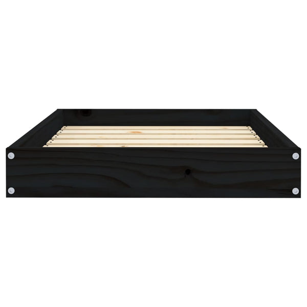Schwarzes Hundebett aus Kiefernholz 71,5x54 cm