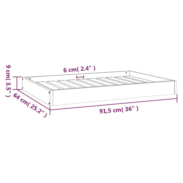 Hundebett aus Kiefernholz, 91,5 cm
