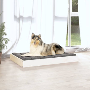 Weißes Hundebett aus Kiefernholz, 91,5 cm
