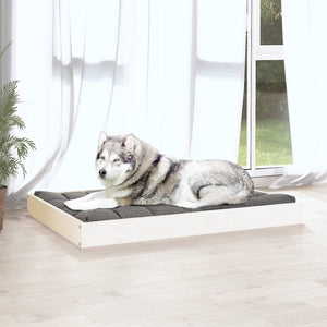 Weißes Hundebett aus Kiefernholz, 101,5 cm