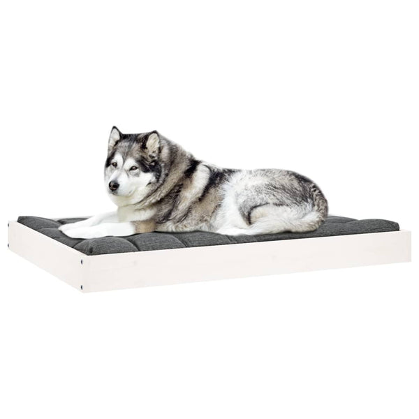 Weißes Hundebett aus Kiefernholz, 101,5 cm