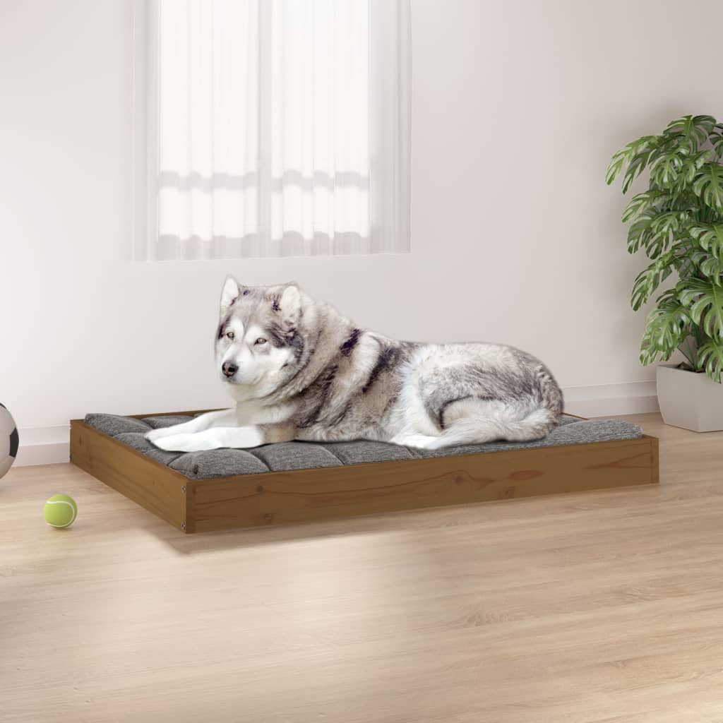 Hundebett Honigbraun Kiefer Massivholz