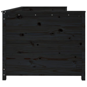 Schwarzes Tagesbett 90x200 cm Kiefer Massivholz