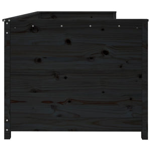 Schwarzes Tagesbett 75x190 cm Kiefer Massivholz