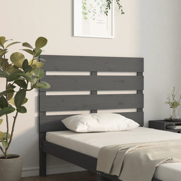 Graues Kopfteil 100 cm Kiefer Massivholz