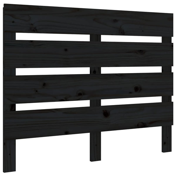 Schwarzes Bett Kopfteil 100 cm Kiefer Massivholz