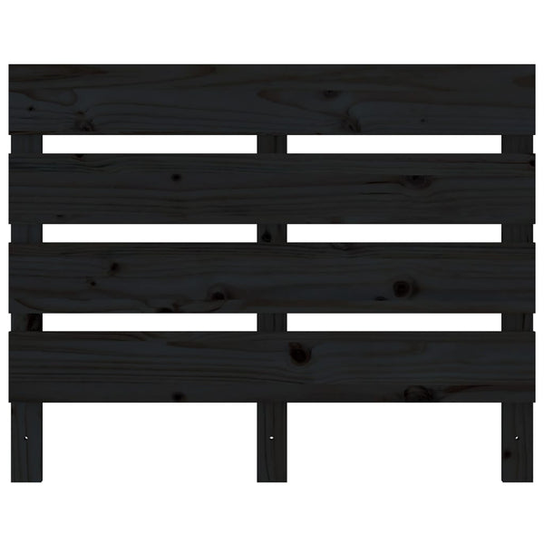 Schwarzes Bett Kopfteil 100 cm Kiefer Massivholz