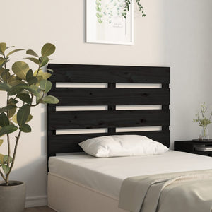 Schwarzes Bett Kopfteil 100 cm Kiefer Massivholz