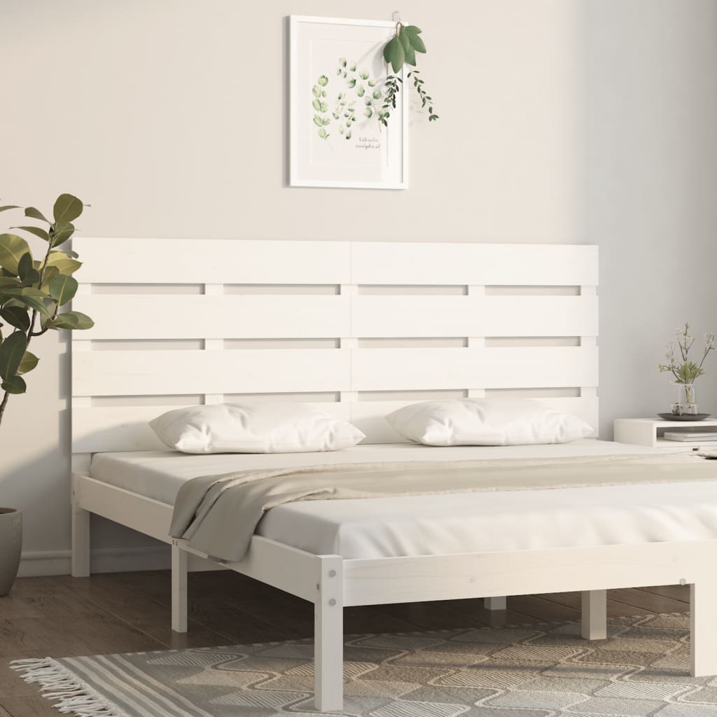 Weißes Kiefer Massivholz Kopfteil 140 cm
