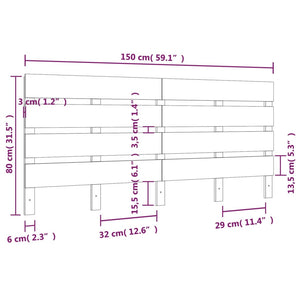 Massivholz Kopfteil Kiefer 150 cm