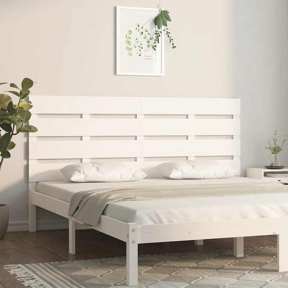 vidaXL Tête de lit Blanc 180x3x80 cm Bois de pin massif