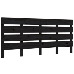 Schwarzes Kopfteil 180 cm Kiefer Massivholz