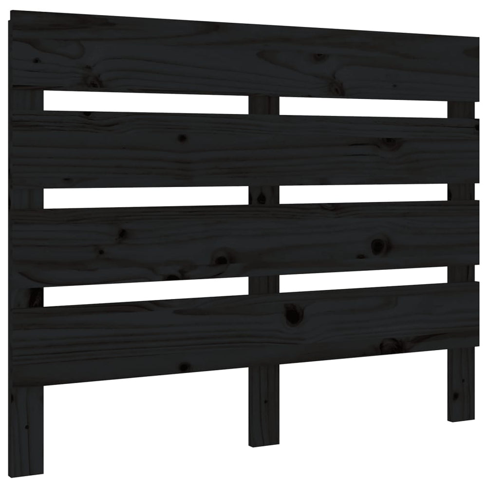 vidaXL Tête de lit noir 75x3x80 cm Bois de pin massif