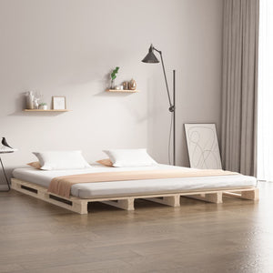 Palettenbett 140x200 Kiefer Massivholz