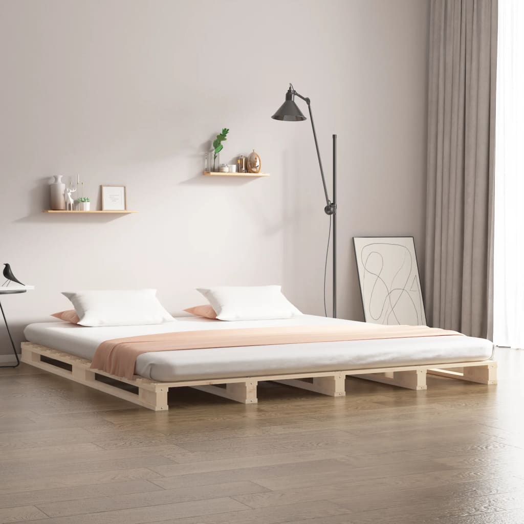 Palettenbett 120x190 cm Kiefer Massivholz