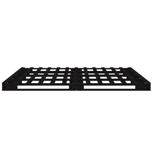 Schwarzes Palettenbett 135x190 cm Kiefernholz