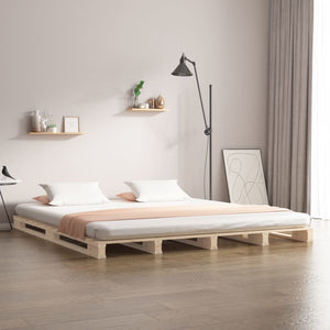 Palettenbett 140x190 cm Kiefer Massivholz
