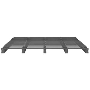 Graues Palettenbett 140x190 cm Kiefer Massivholz