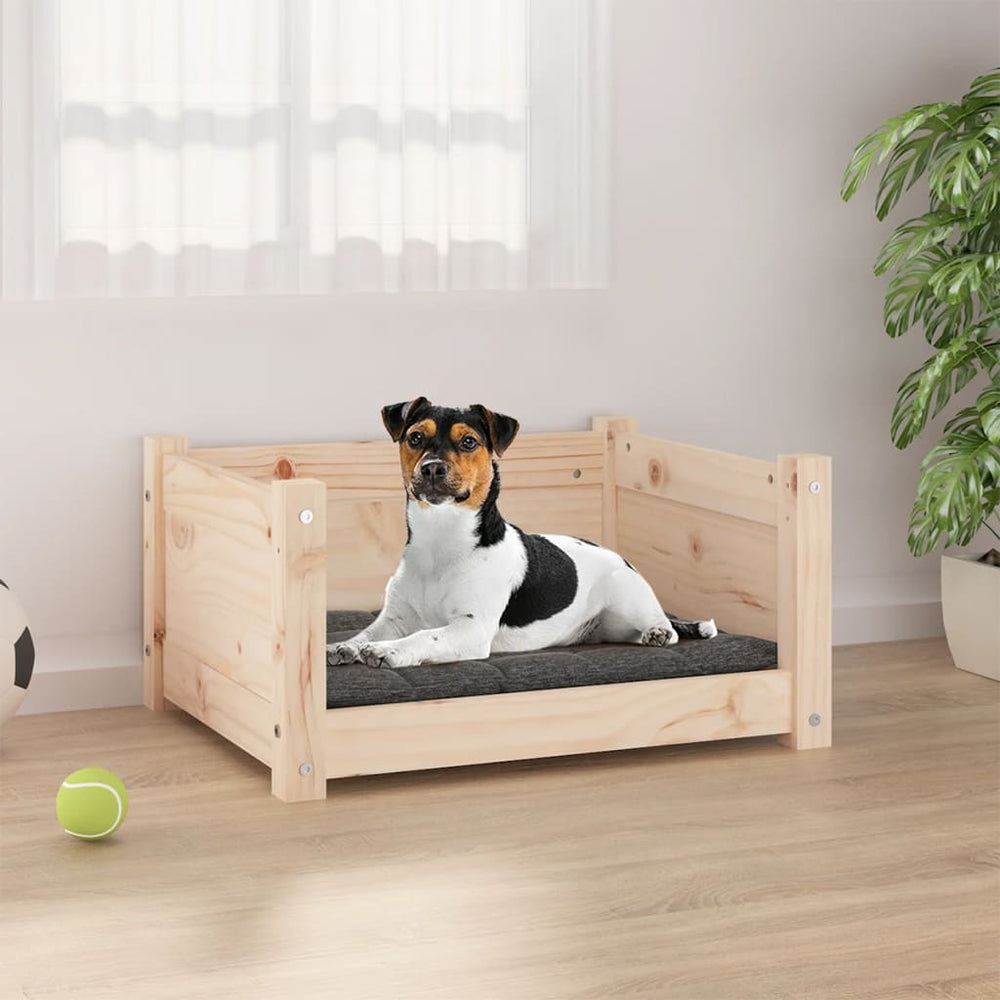 vidaXL Lit pour chien 55,5 x 45,5 x 28 cm Bois de pin massif