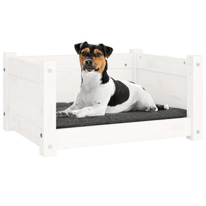 Weißes Hundebett aus Kiefernholz