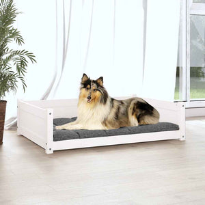 Weißes Hundebett aus Kiefernholz, 95,5 cm