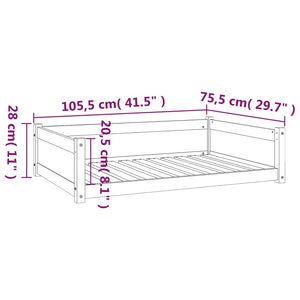 Hundebett aus Kiefernholz, 105,5 cm