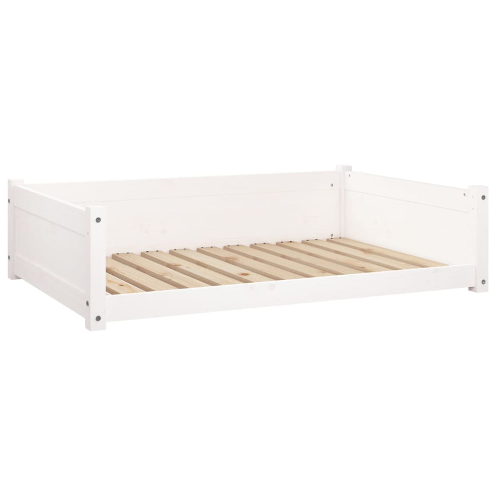 Weißes Hundebett aus Kiefernholz, 105,5 cm