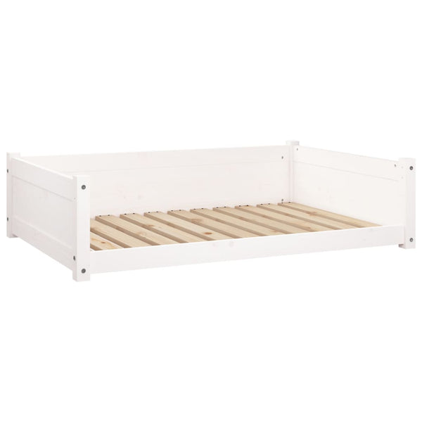 Weißes Hundebett aus Kiefernholz, 105,5 cm