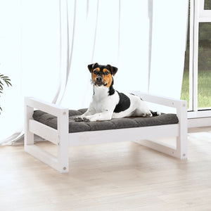 Weißes Hundebett Kiefer Massivholz 55,5x45,5 cm