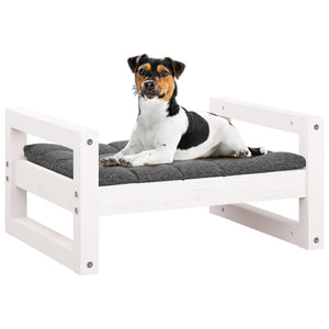 Weißes Hundebett Kiefer Massivholz 55,5x45,5 cm