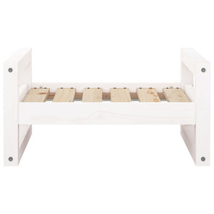 Weißes Hundebett Kiefer Massivholz 55,5x45,5 cm