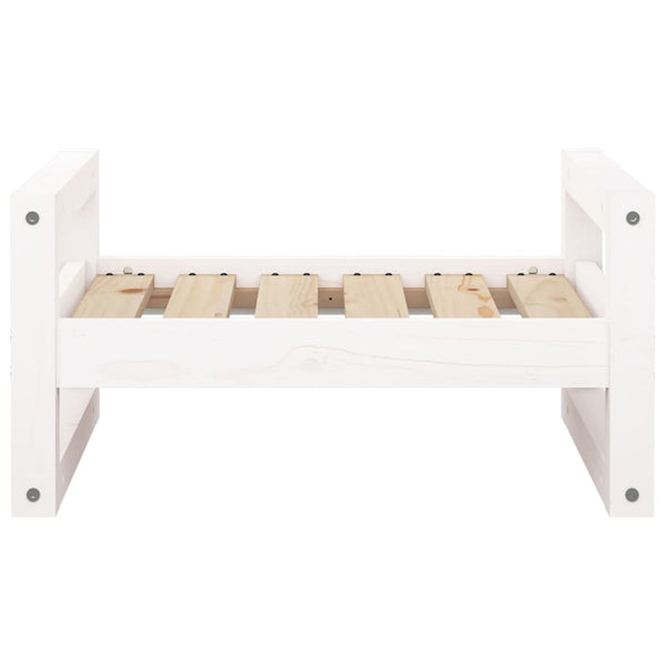 Weißes Hundebett Kiefer Massivholz 55,5x45,5 cm