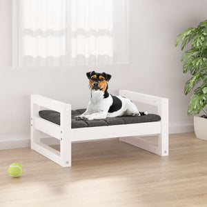 Weißes Hundebett Kiefer Massivholz 55,5x45,5 cm