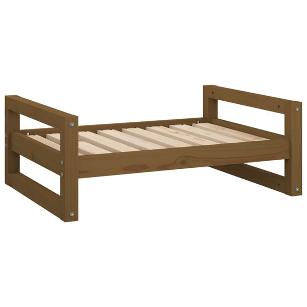 Hundebett Kiefer Massivholz Honigbraun