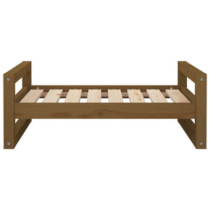 Hundebett Kiefer Massivholz Honigbraun