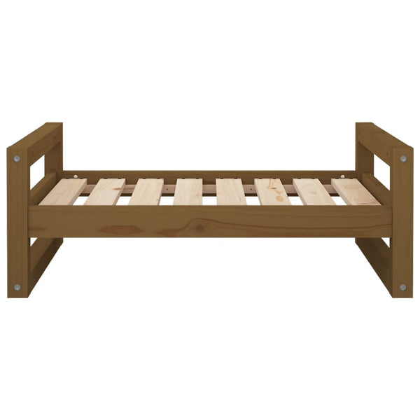 Hundebett Kiefer Massivholz Honigbraun