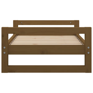 Hundebett Kiefer Massivholz Honigbraun