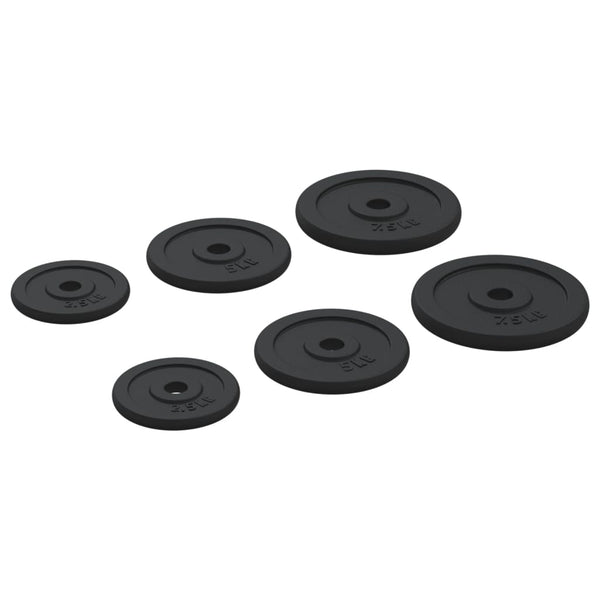 30 kg Hantelscheiben aus Gusseisen - 6er Set