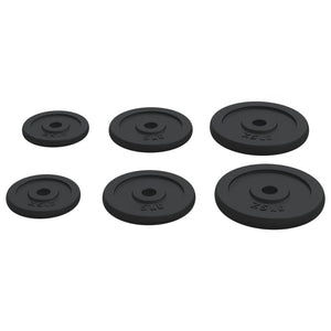 30 kg Hantelscheiben aus Gusseisen - 6er Set