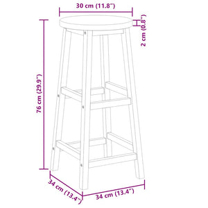 Barhocker 8 Stk. Massivholz Akazie