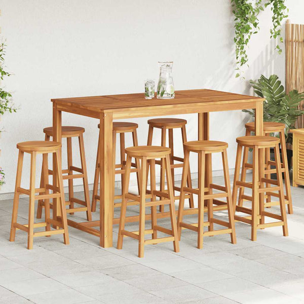 Barhocker 8 Stk. Massivholz Akazie