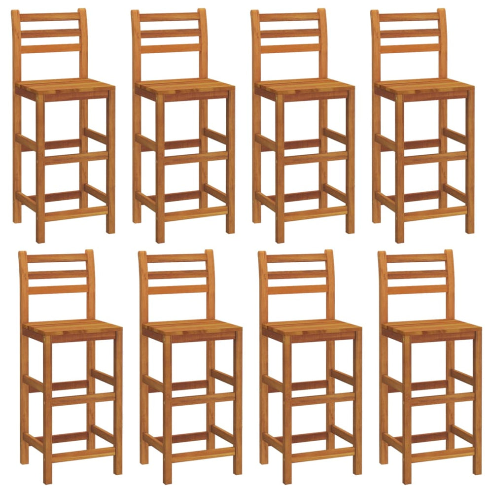 Barhocker 8 Stk. Massivholz Akazie