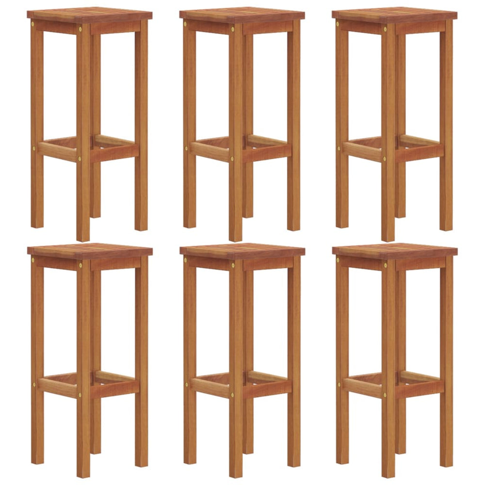 Barhocker 6 Stk. Massivholz Akazie
