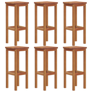Barhocker 6 Stk. Massivholz Akazie