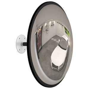 vidaXL Miroir de sécurité convexe d'intérieur noir Ø 40 cm acrylique