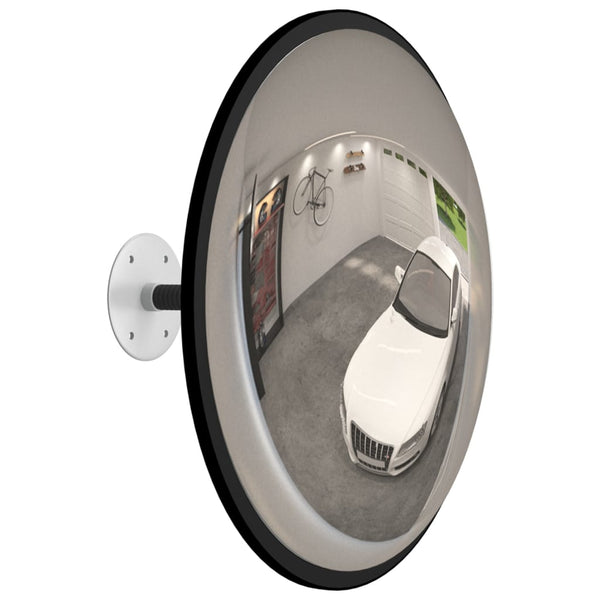 vidaXL Miroir de sécurité convexe d'intérieur noir Ø 40 cm acrylique