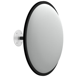 vidaXL Miroir de sécurité convexe d'intérieur noir Ø 40 cm acrylique